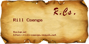 Rill Csenge névjegykártya
